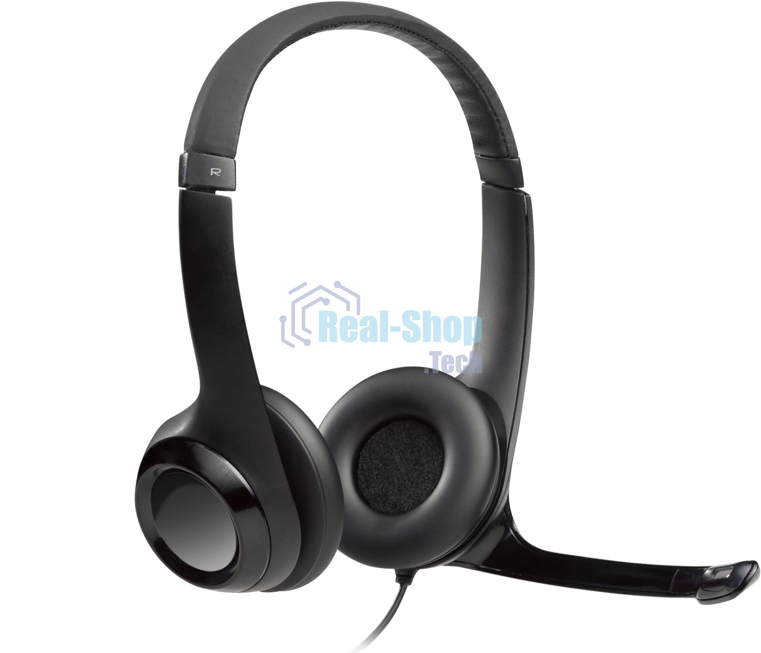 Гарнитура проводная Logitech Headset Logitech H390 USB черный