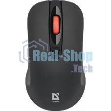 Мышь беспроводная Defender Nexus MS-195 черный, 1600 dpi, радиоканал, USB, кнопки - 4