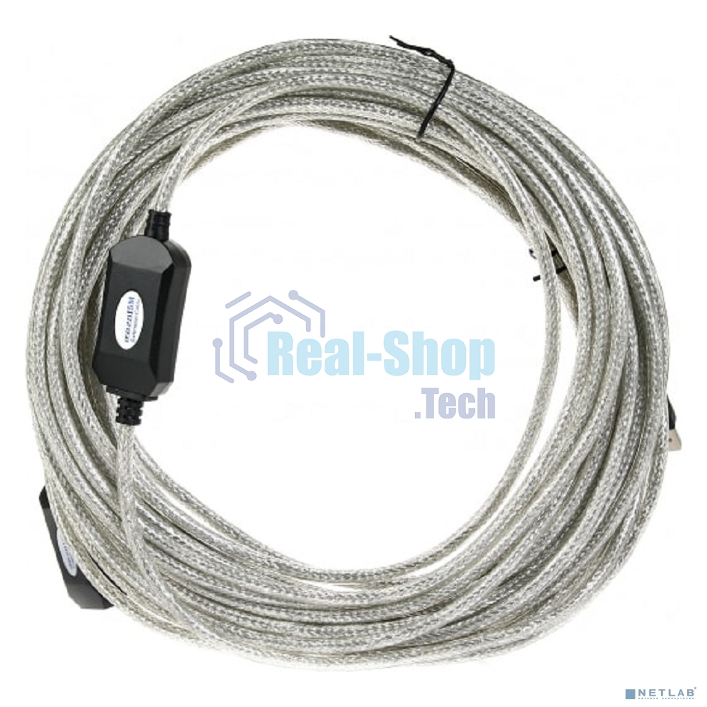 Кабель удлинитель Aopen активный ACU823-15M, USB2.0-repeater AM/AF 15м