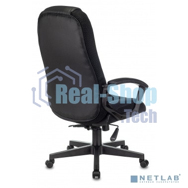 Кресло игровое Бюрократ Zombie 9 черный/серый, искусст.кожа/ткань, крестовина пластик