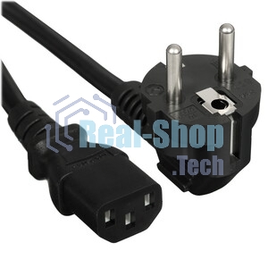 Кабель питания Cablexpert PC-186-1.5-1.5M, Schuko-C13, 3x1.5мм2, 10A, с заземлением, медь, 1.5м, черный, пакет