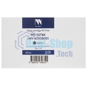 Картридж струйный NVPrint PFI-107BK (NV-6705B001) Black для Canon imagePROGRAF iPF670/680/770 (130 мл)