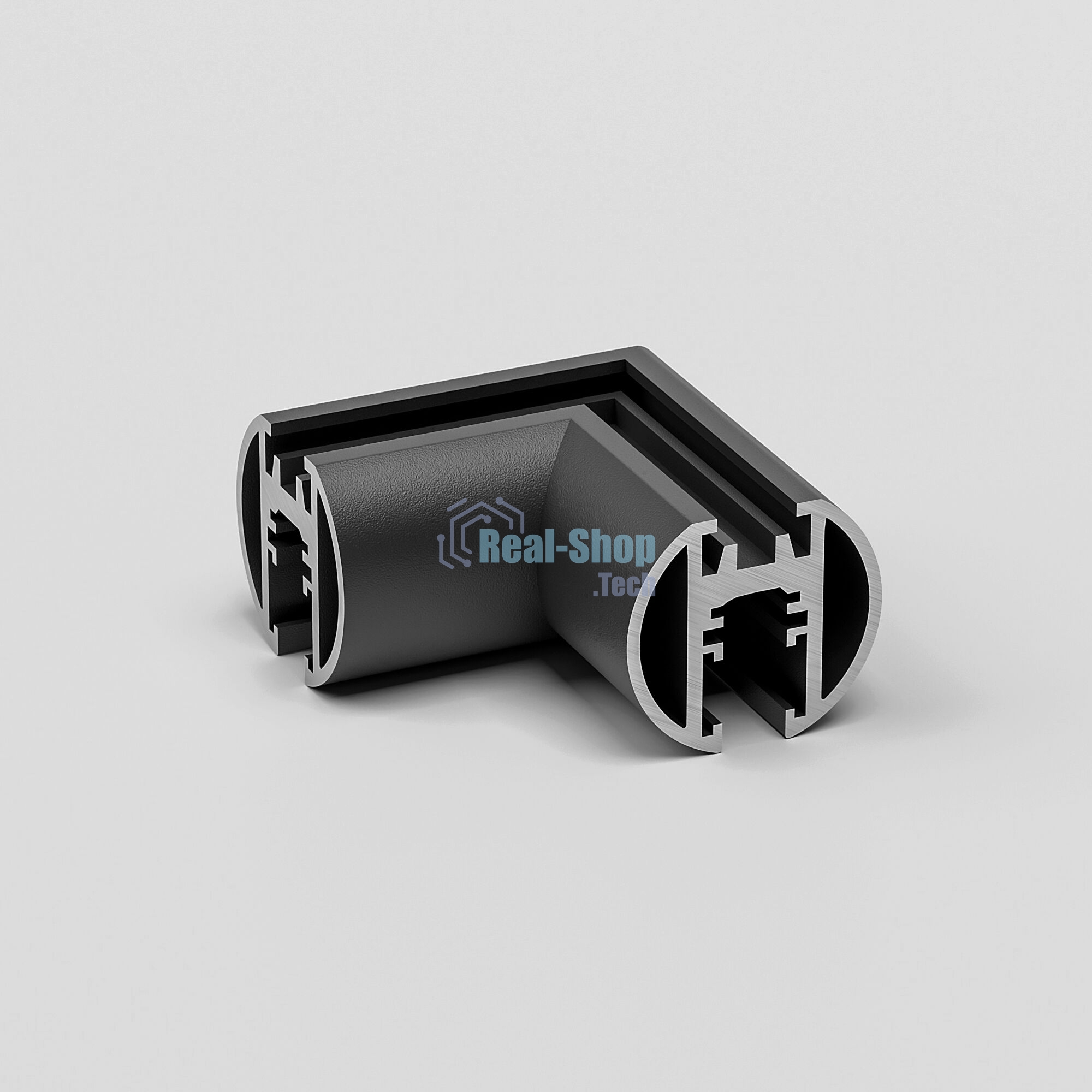 Mini Magnetic Коннектор угловой для накладного шинопровода Round (черный) 85215/00