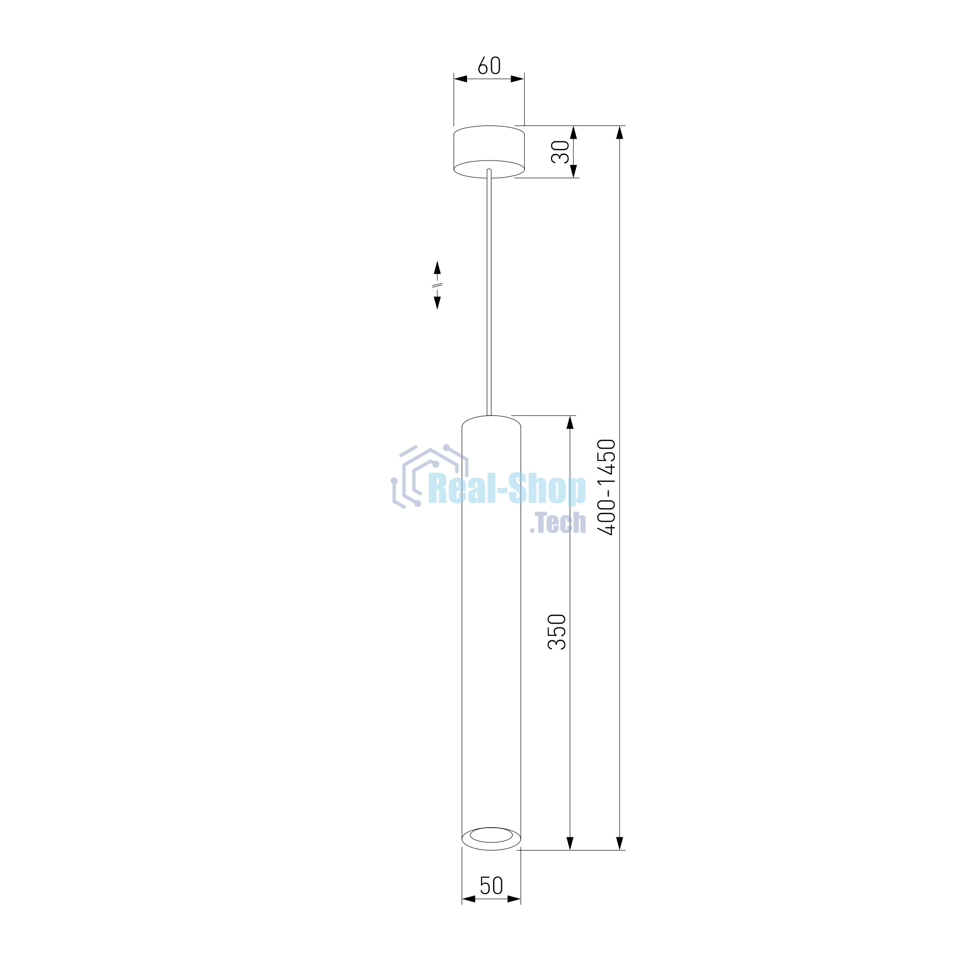 50248 LED 7W 4000K чёрный / Подвесной светодиодный светильник