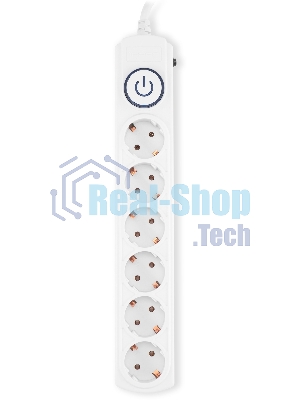 Сетевой фильтр Ippon BK-6-EU-5-10-W 5 м, 6 розеток, белый, коробка