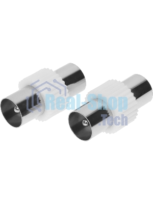 Адаптер антенный Premier 4-400/2 Coax (m)/Coax (m) серебристый (уп.:2шт)