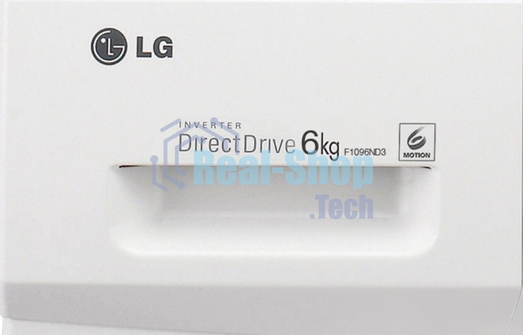 Стиральная машина LG F1096ND3 белая, загрузка фронтальная 6кг, 1000 об/мин., класс: A