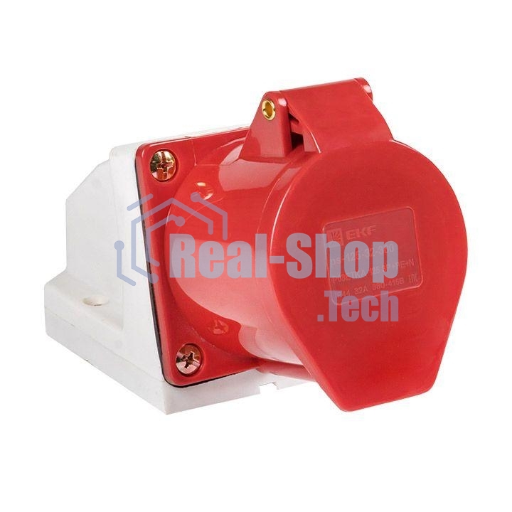 Розетка наруж. уст. 32А 380В 3P+РЕ+N IP44 (125) EKF ps-125-32-380