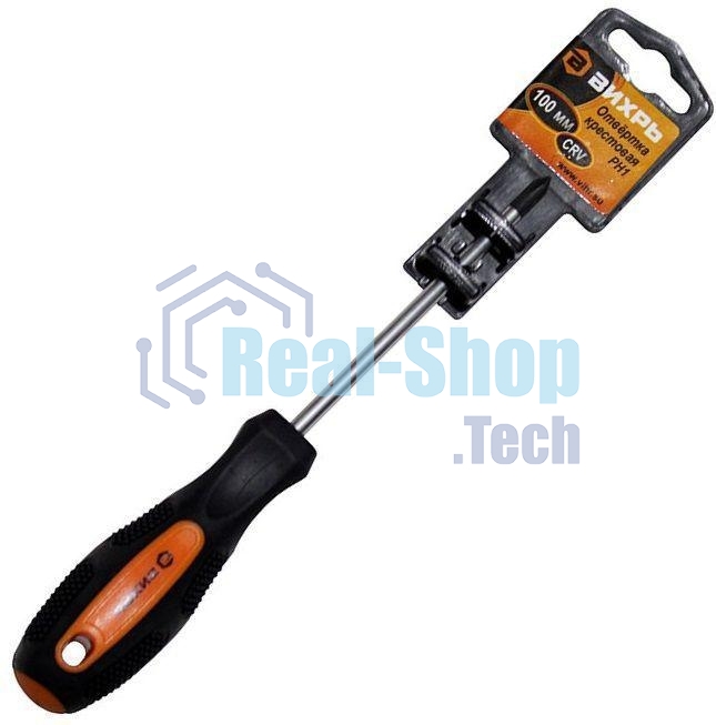 Отверткакрестовая ВИХРЬ PH1, 100 мм