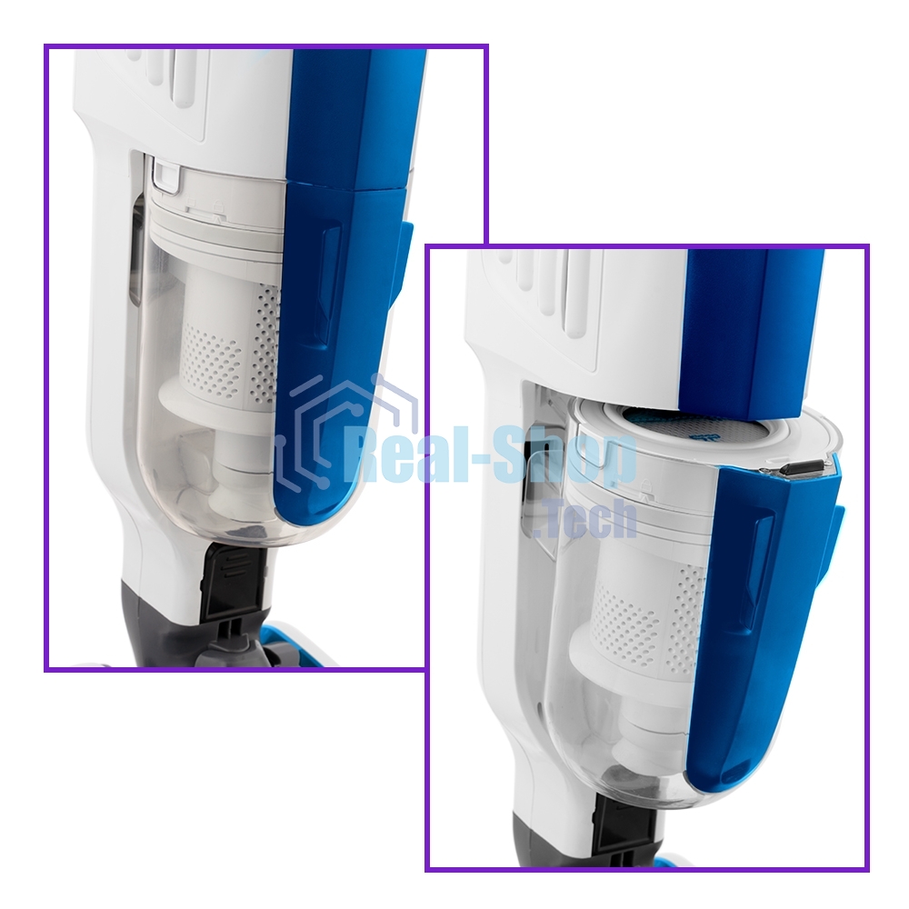 Пылесос вертикальный паровой Kitfort KT-556 белый, питание от сети, 1700 Вт, уборка сухая/паром, пылесборник 0.4 л