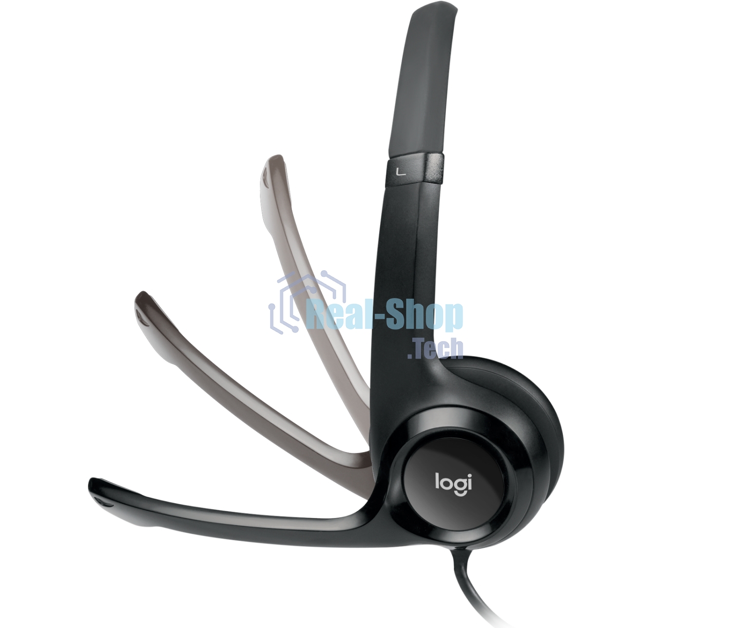 Гарнитура проводная Logitech Headset Logitech H390 USB черный