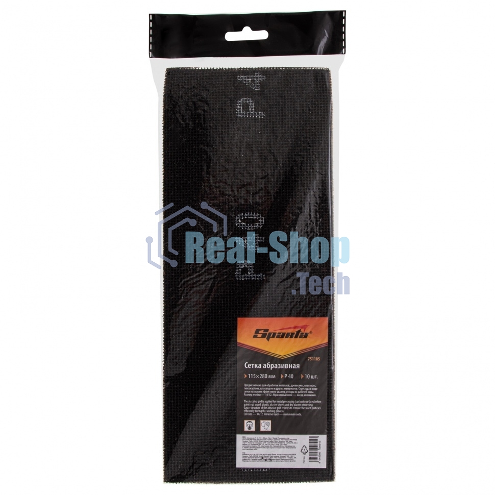 Сетка абразивная Sparta P 40, 115 х 280 мм, 10 шт.