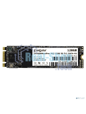 Накопитель SSD ExeGate NextPro+ UV500TS128, 128Gb, M.2, SATA 3, R/W 558/497