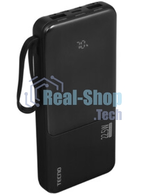 Портативный аккумулятор Tecno OnGO L101 10000mAh 12W 2.4A 2xUSB-A/USB-C черный