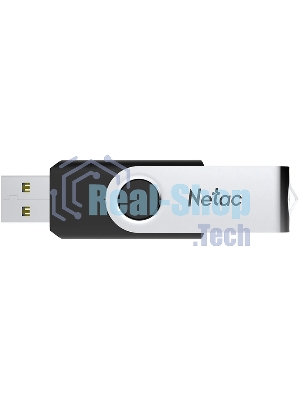 Флешка USB Netac U505 (NT03U505N-016G-32BK), 16Gb, USB3.0, R/W 110/45, черный/серебристый