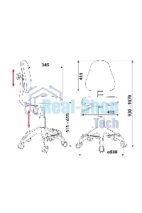 Кресло детское Бюрократ KD-4-F/TW-55 TW-55 голубой колеса голубой