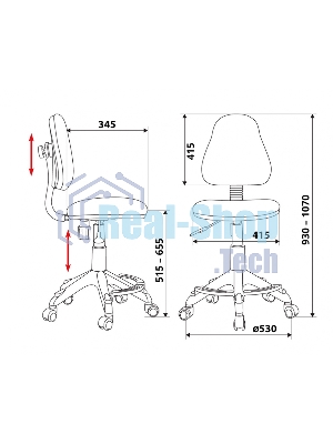 Кресло детское Бюрократ KD-4-F/TW-55 TW-55 голубой колеса голубой