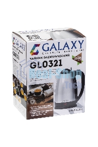 Чайник электрический Galaxy GL 0321, серый, металл, 2000 Вт, 2,5 л, корпус из нержавеющей стали AISI 304, скрытый нагревательный элемент из нержавеющей стали AISI 304, индикатор работы