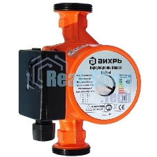 Циркуляционный насос Вихрь 68/7/1 ЦН-25-4 36/53/72 вт, напор 2/3/4 м, поток 50л/мин, мат чугун/алюминий, резьбанакорпусе G1