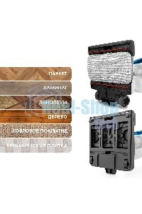 Пылесос вертикальный паровой Kitfort KT-556 белый, питание от сети, 1700 Вт, уборка сухая/паром, пылесборник 0.4 л