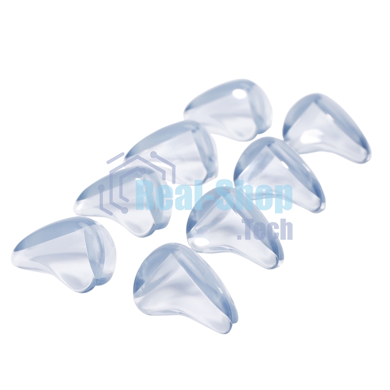 Прозрачные треугольные накладки-протекторы для мебели (3x2x1.5 см). 8 шт.