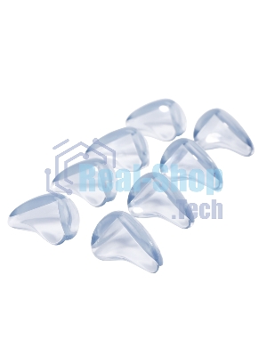 Прозрачные треугольные накладки-протекторы для мебели (3x2x1.5 см). 8 шт.