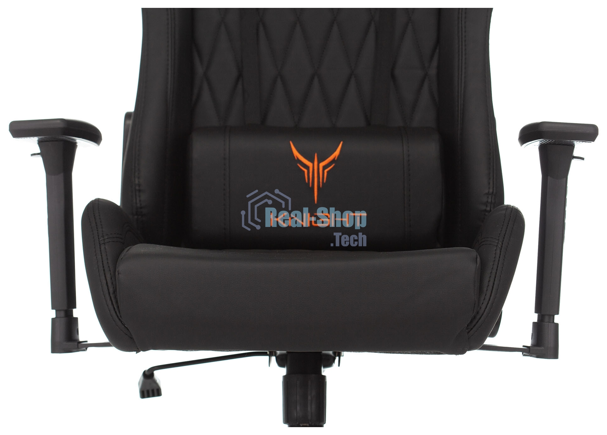 Кресло игровое Knight ARMOR черный, ромбик, эко.кожа, с подголовником, крестовина металл