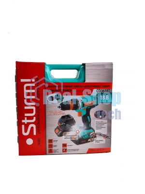 Дрель-шуруповерт Sturm CD3618T, 18 В, 2 Ач, 30 Нм, щеточный