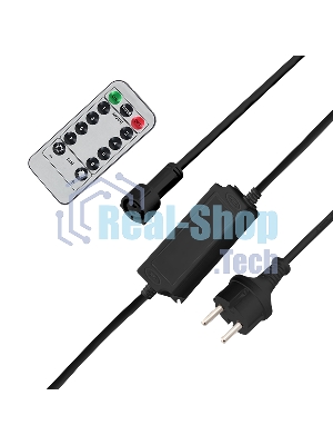 Контроллер с радиопультом для уличных гирлянд Neon-night Сеть и Твинкл, черный