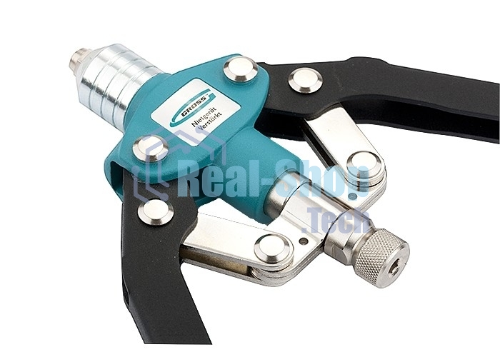 Заклепочник двуручный Gross 40409 усиленный 520 мм, удлин. рукоятки, для заклепок 3,2-4,0-4,8-6,0-6,4