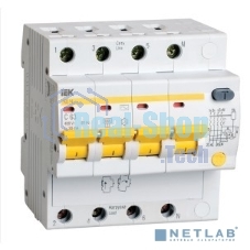 Выключатель автоматический дифференциального тока 4п C 10А 30мА тип AC 4.5кА АД-14 ИЭК MAD10-4-010-C-030