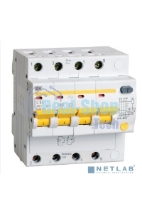 Выключатель автоматический дифференциального тока 4п C 10А 30мА тип AC 4.5кА АД-14 ИЭК MAD10-4-010-C-030