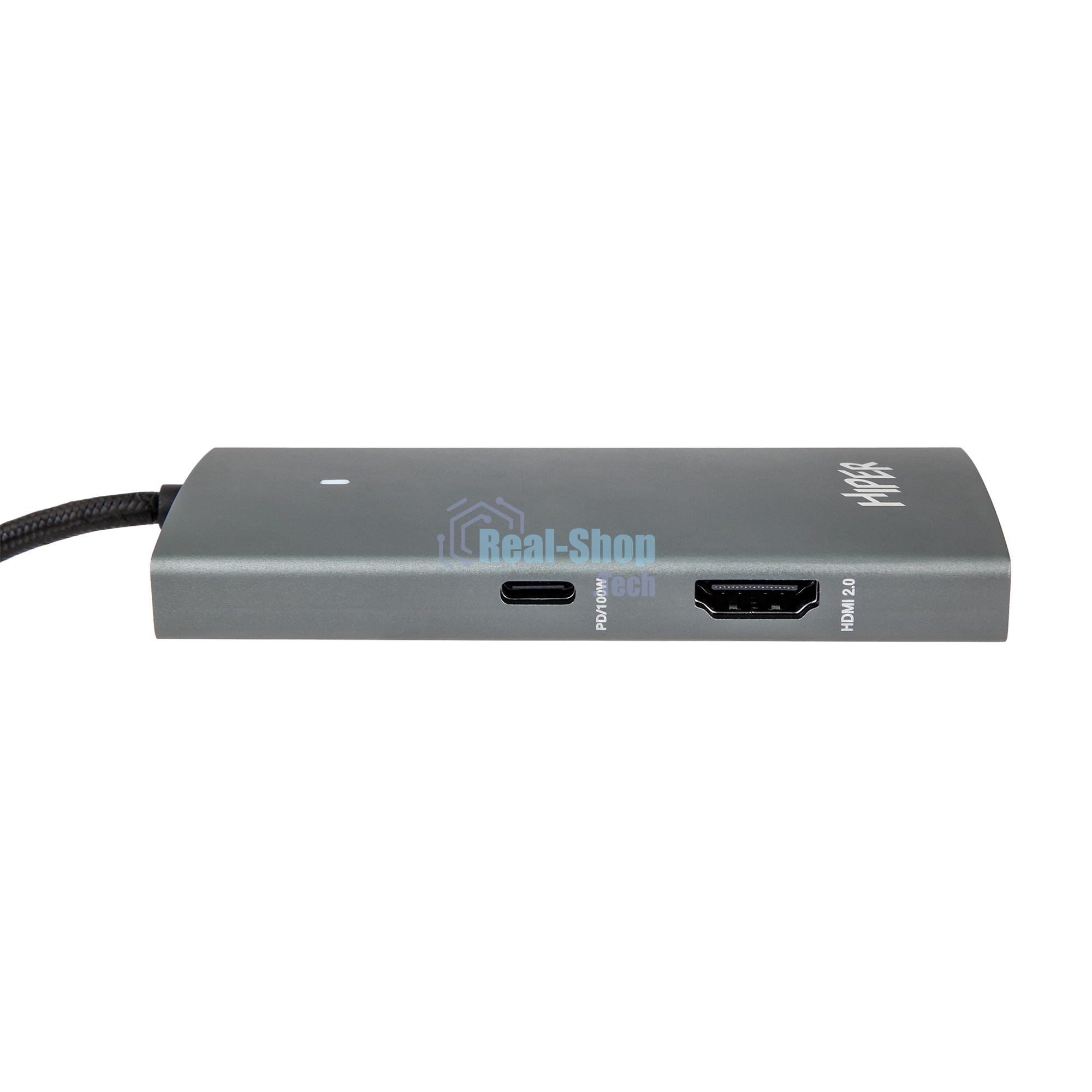 USB-концентратор HIPER Docking station USB-C HUB 6in1 (1*USB-C 100W PD, 1*HDMI 4K@60Hz, 2*USB-A 3.0 (5Gbps data), 1*USB-C 3.0 (5Gbps data), 1*RJ45 Gb)