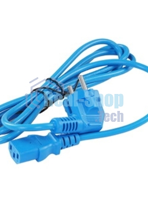 Кабель питания Cablexpert PC-186-VDE-B-1.8M, Schuko-C13, 3x0.75мм2, 10A, с заземлением, медь, 1.8м, синий, пакет