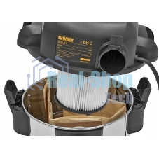 Строительный пылесос DeWalt DXV30SAPTA 750Вт (уборка: сухая/влажная) серебристый