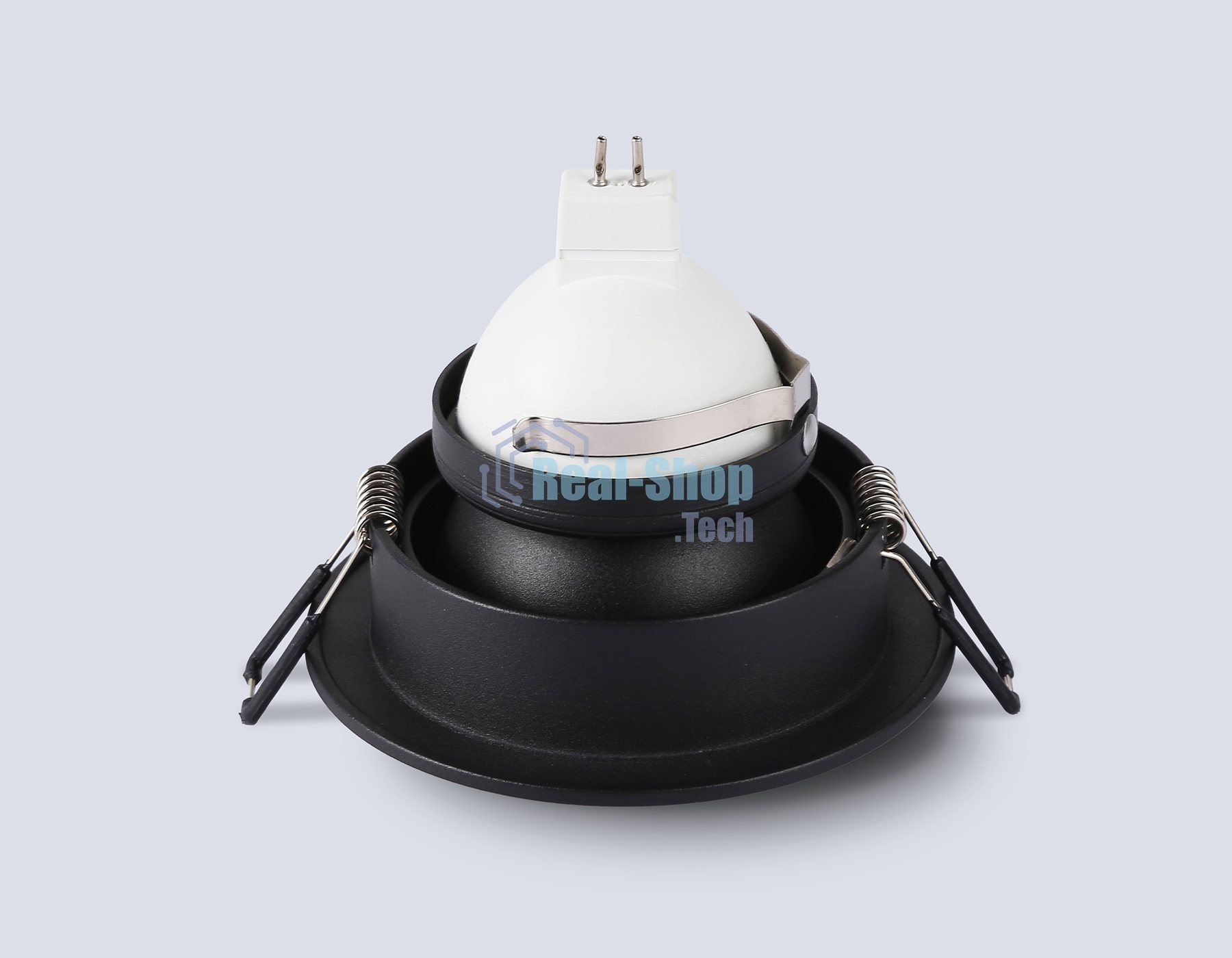 Встраиваемый точечный светильник Ambrella light TN102824 BK/BK черный/черный GU5.3 D92*50