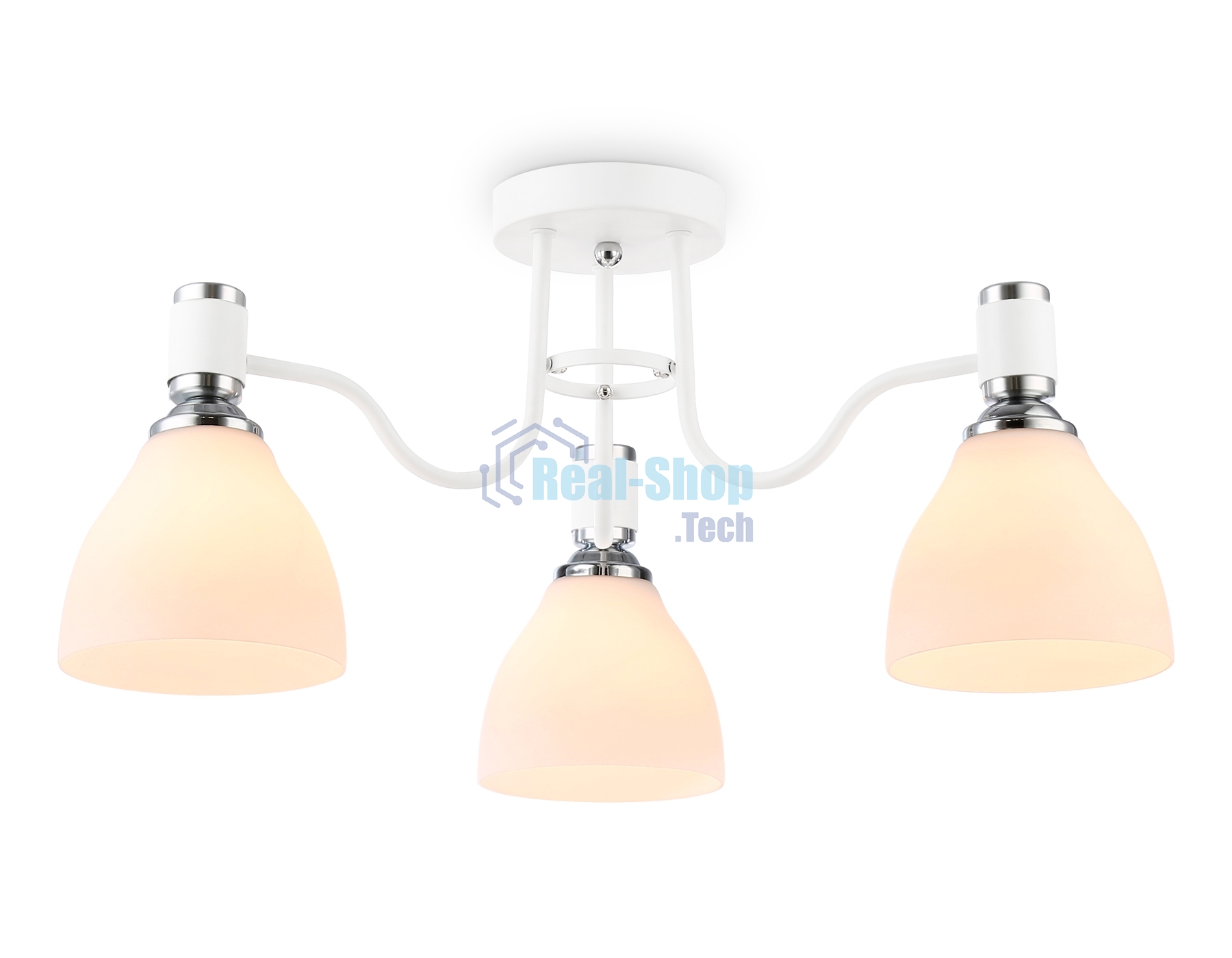 Светильник Ambrella light TR303302/3 WH/CH/FR белый/хром/белый матовый E27*3 max 60W D600*270