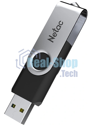 Флешка USB Netac U505 (NT03U505N-016G-32BK), 16Gb, USB3.0, R/W 110/45, черный/серебристый