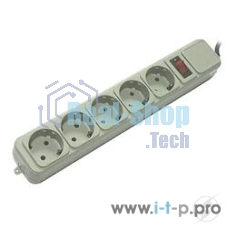 Сетевой фильтр Powercube SPG-B-10 3 м (5 розеток) серый (коробка)