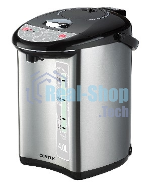 Термопот Centek CT-1082 (сталь) 4.0л, 750Вт, 3 способа подачи воды, двойная защита от перегрева