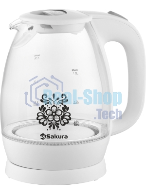 Чайник электрический Sakura SA-2715W (1.7) стекл подсв