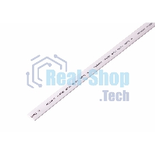 Термоусаживаемая трубка Rexant 7,0/3,5 мм, белая, упаковка 50 шт. по 1 м