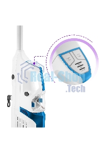 Пылесос вертикальный паровой Kitfort KT-556 белый, питание от сети, 1700 Вт, уборка сухая/паром, пылесборник 0.4 л