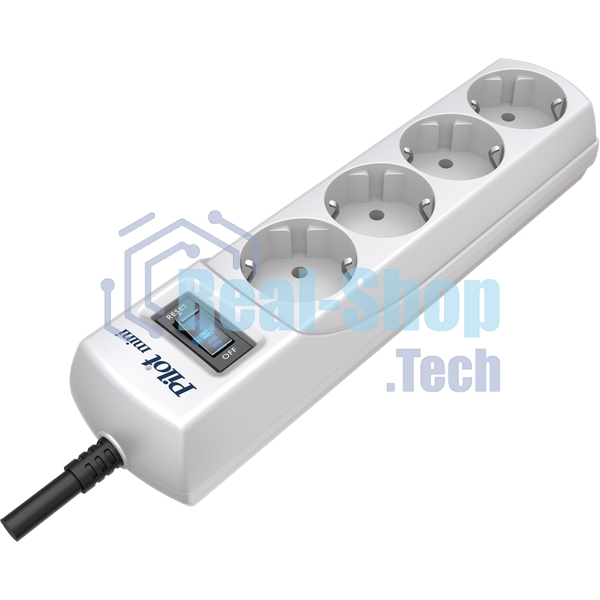 Сетевой фильтр Pilot mini 7 м (4 розетки) белый (коробка)