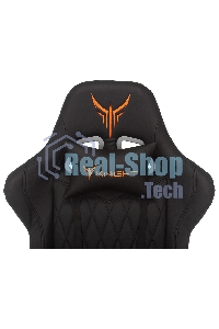 Кресло игровое Knight ARMOR черный, ромбик, эко.кожа, с подголовником, крестовина металл