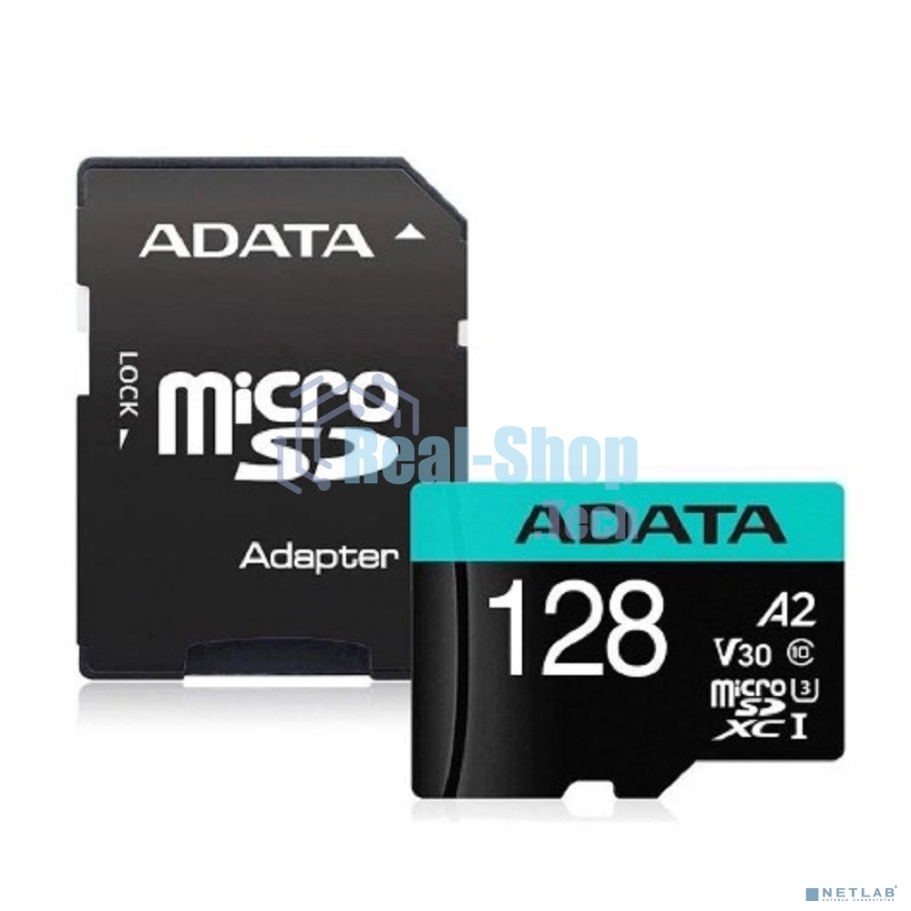 Флеш карта MICRO SDXC 128Gb W/AD. AUSDX128GUI3V30SA2-RA1 ADATA