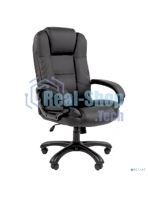 Кресло Chairman 600 черный, экокожа, 120 кг