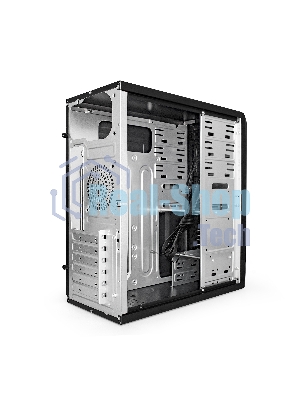 Компьютерный корпус Miditower ExeGate CP-601 Black, ATX, (без БП), 2хUSB, Audio