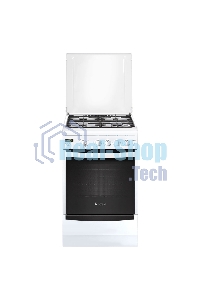 Плита газовая Gefest ПГ 5100-04 белый, конфорок 4 шт, духовка 52 л, 50 см x 85 см x 58.5 см