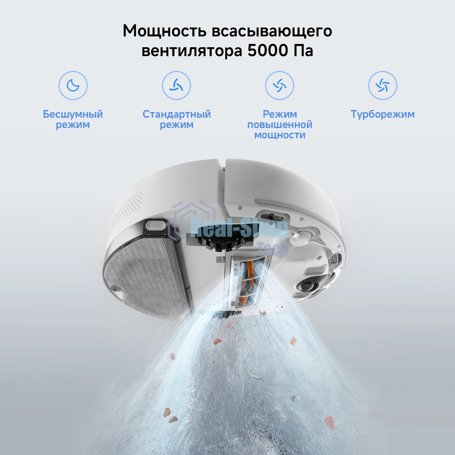 Робот-пылесос Xiaomi Robot Vacuum S40C EU белый, 2400 мAч Li-Ion, уборка сухая/влажная, пылесборник контейнер 0.52 л